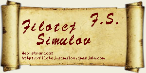 Filotej Simulov vizit kartica